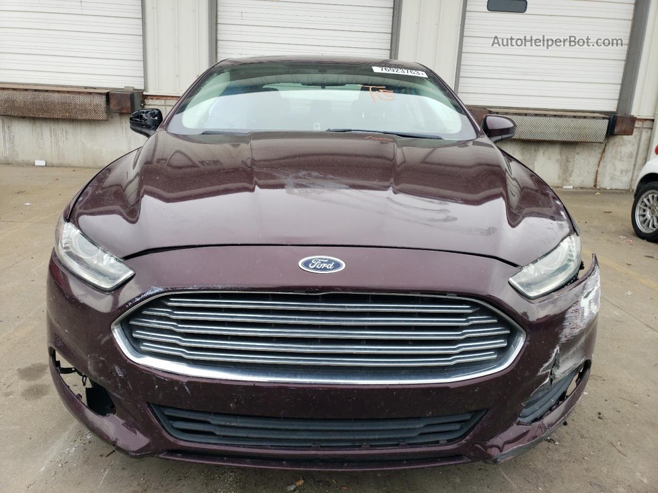 2013 Ford Fusion S Burgundy vin: 3FA6P0G79DR133036