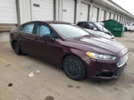 2013 Ford Fusion S Burgundy vin: 3FA6P0G79DR133036