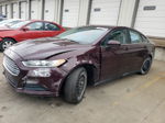 2013 Ford Fusion S Burgundy vin: 3FA6P0G79DR133036