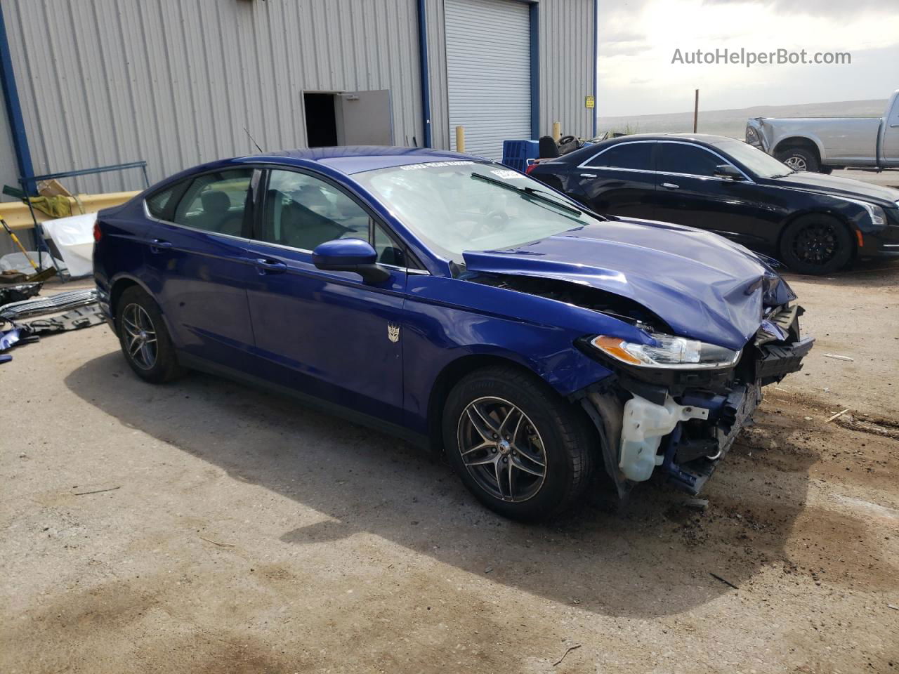 2013 Ford Fusion S Blue vin: 3FA6P0G79DR208754