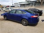 2013 Ford Fusion S Blue vin: 3FA6P0G79DR208754