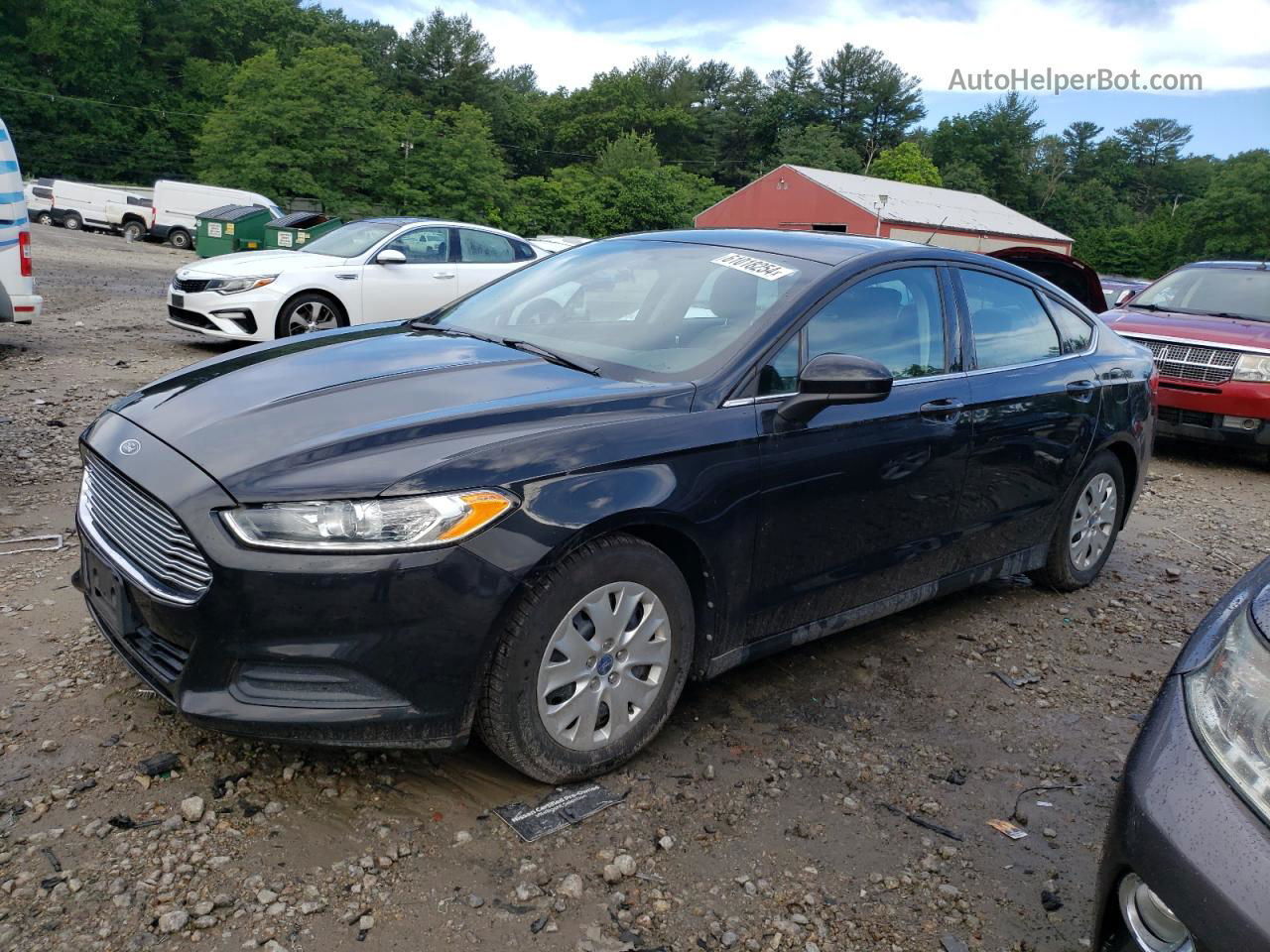 2013 Ford Fusion S Black vin: 3FA6P0G79DR239857