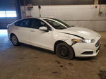 2013 Ford Fusion S White vin: 3FA6P0G79DR339084