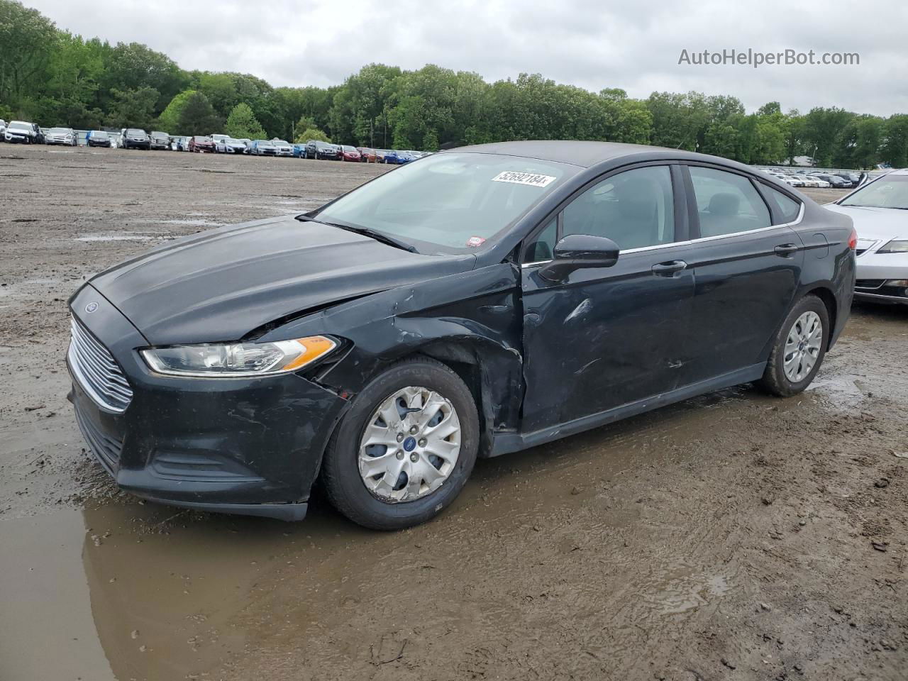 2014 Ford Fusion S Black vin: 3FA6P0G79ER133510