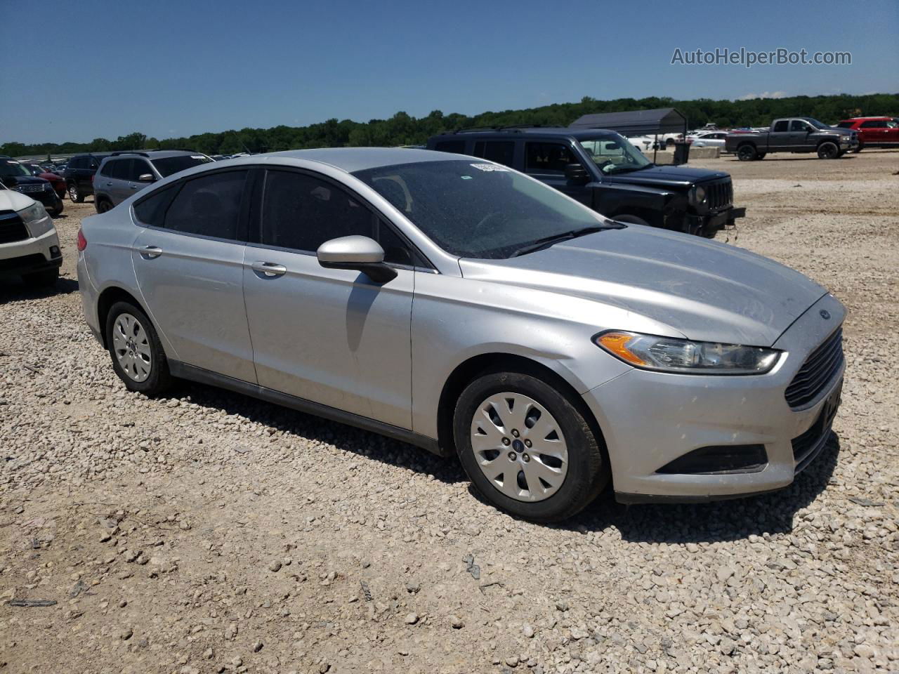 2014 Ford Fusion S Silver vin: 3FA6P0G79ER353763