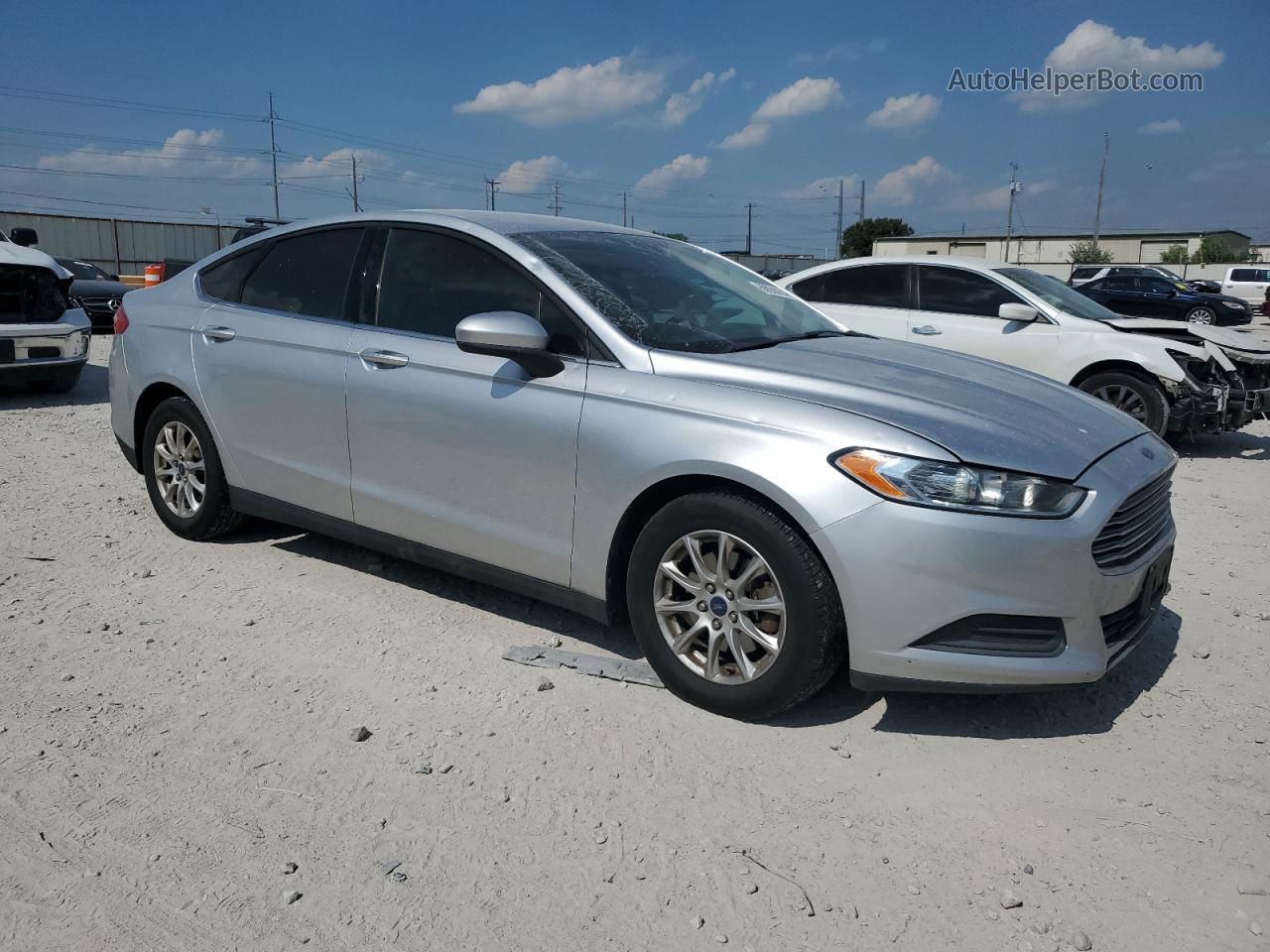 2015 Ford Fusion S Silver vin: 3FA6P0G79FR125330