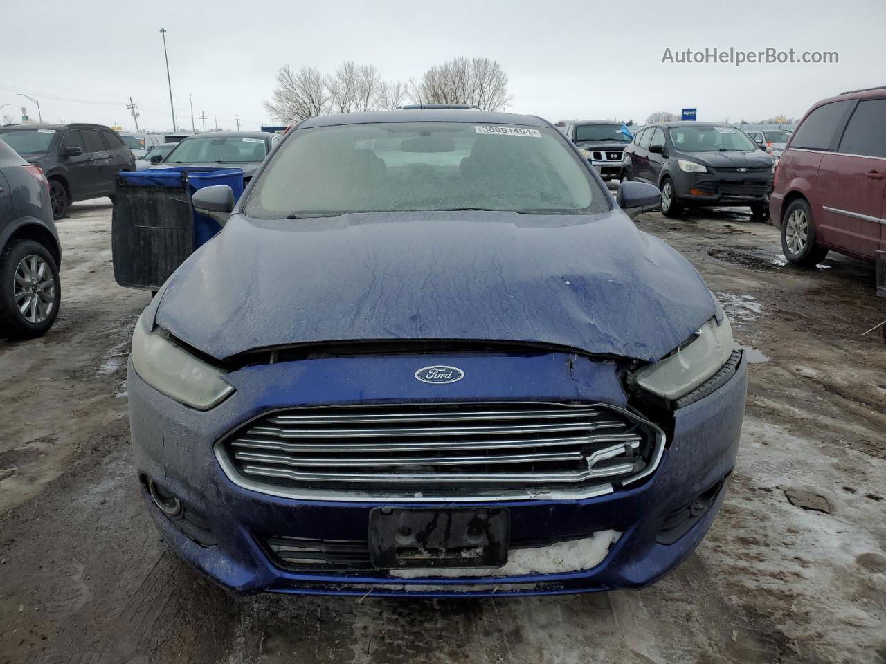 2016 Ford Fusion S Blue vin: 3FA6P0G79GR144476