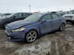 2016 Ford Fusion S Blue vin: 3FA6P0G79GR144476