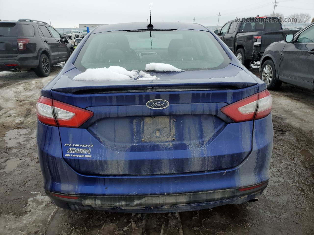 2016 Ford Fusion S Blue vin: 3FA6P0G79GR144476