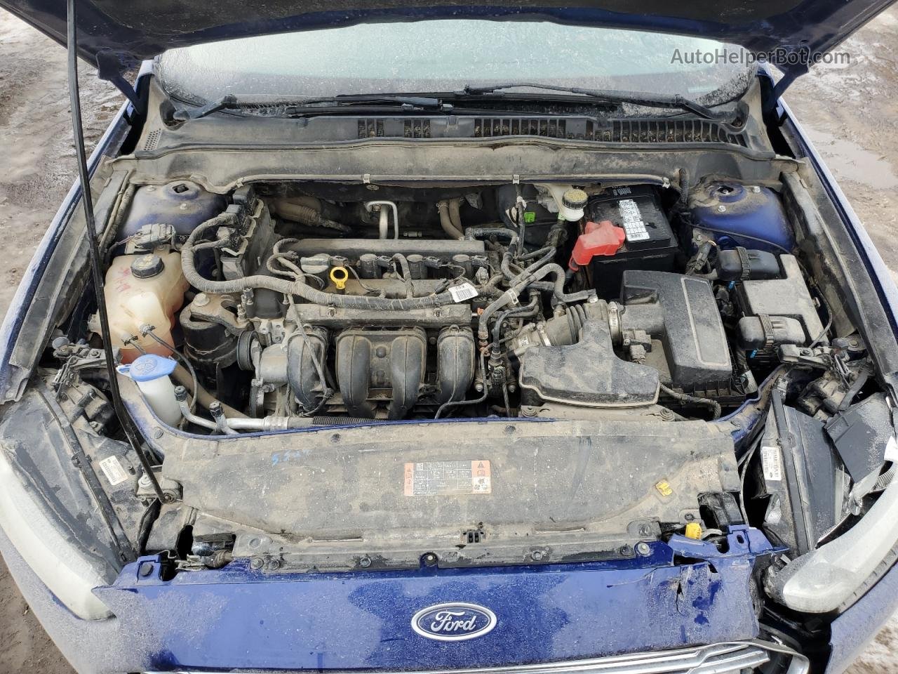 2016 Ford Fusion S Синий vin: 3FA6P0G79GR144476