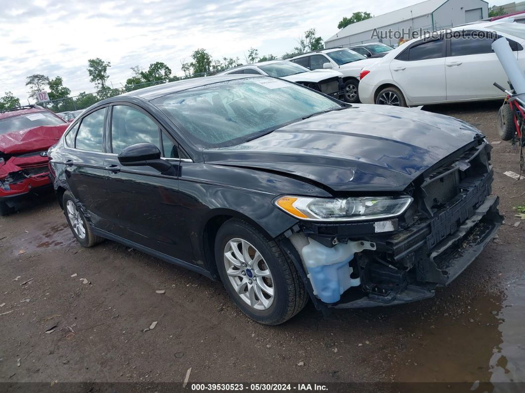 2016 Ford Fusion S Black vin: 3FA6P0G79GR222626