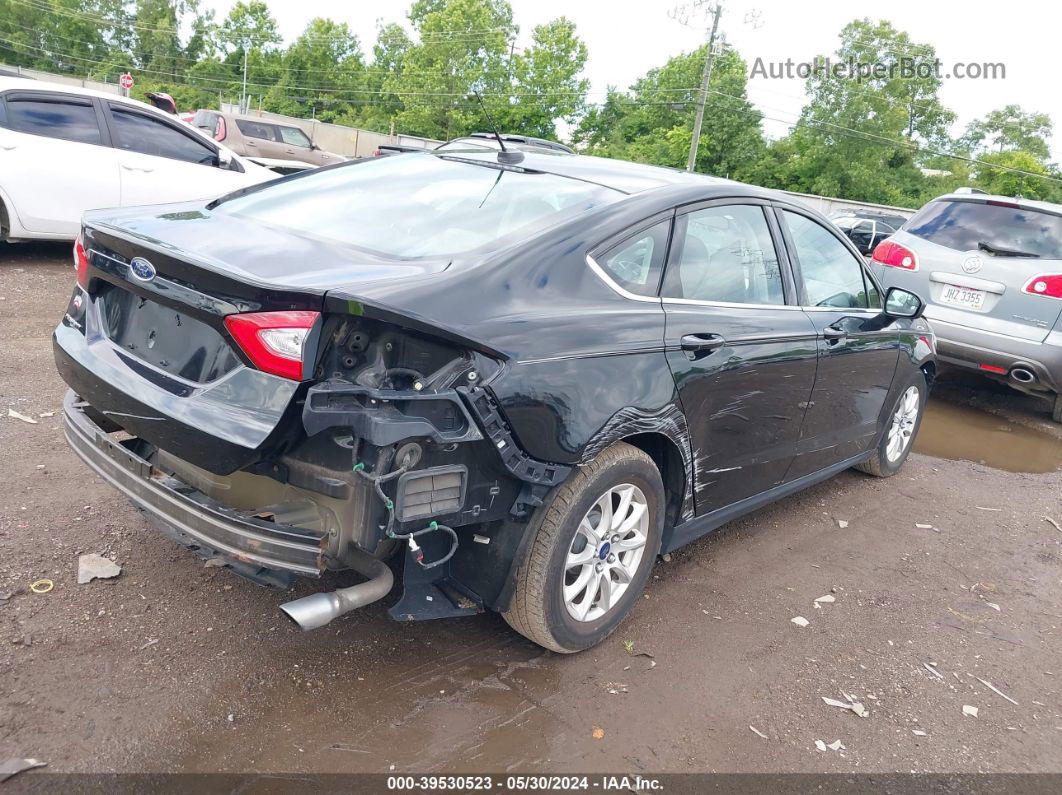 2016 Ford Fusion S Black vin: 3FA6P0G79GR222626