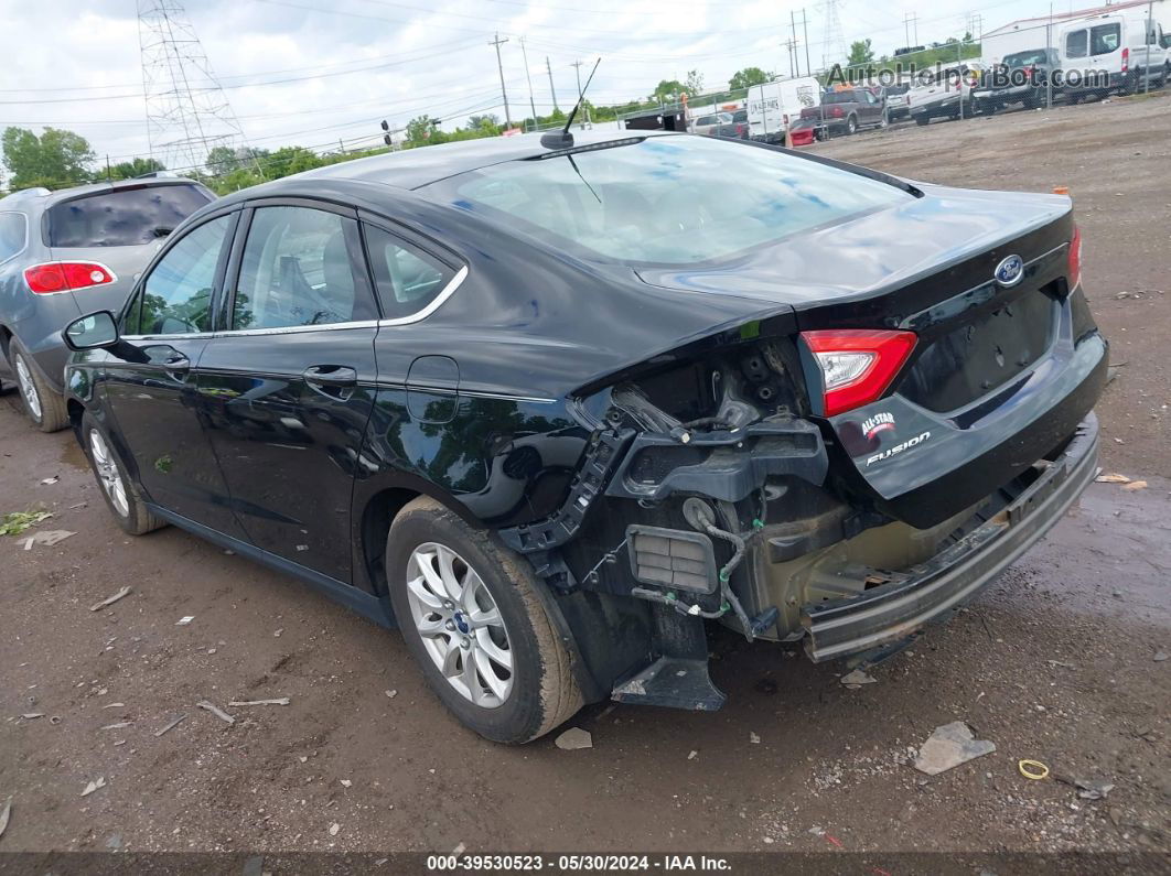 2016 Ford Fusion S Black vin: 3FA6P0G79GR222626