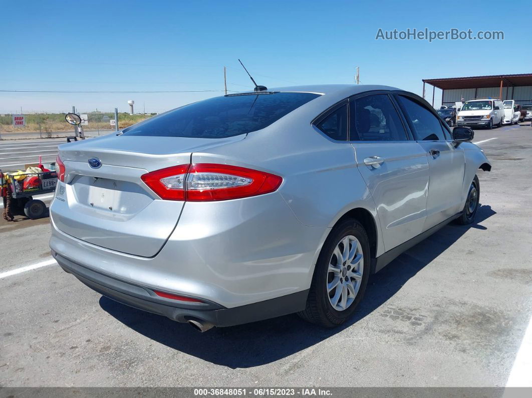 2016 Ford Fusion S Silver vin: 3FA6P0G79GR280753