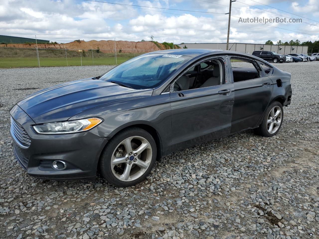 2016 Ford Fusion S Gray vin: 3FA6P0G79GR337310