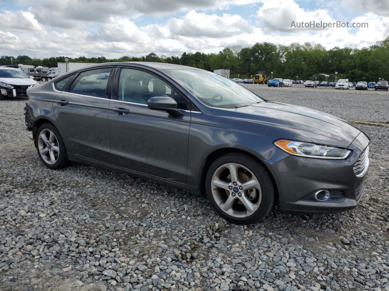 2016 Ford Fusion S Gray vin: 3FA6P0G79GR337310