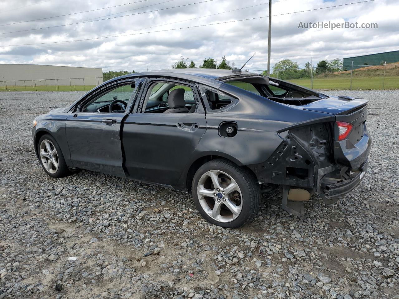 2016 Ford Fusion S Gray vin: 3FA6P0G79GR337310