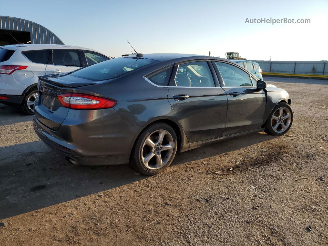 2016 Ford Fusion S Gray vin: 3FA6P0G79GR383901