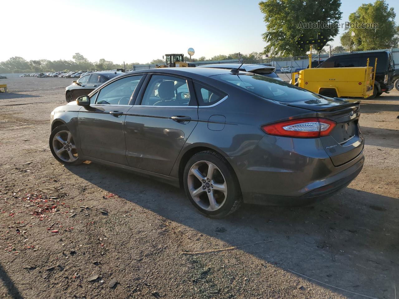 2016 Ford Fusion S Gray vin: 3FA6P0G79GR383901