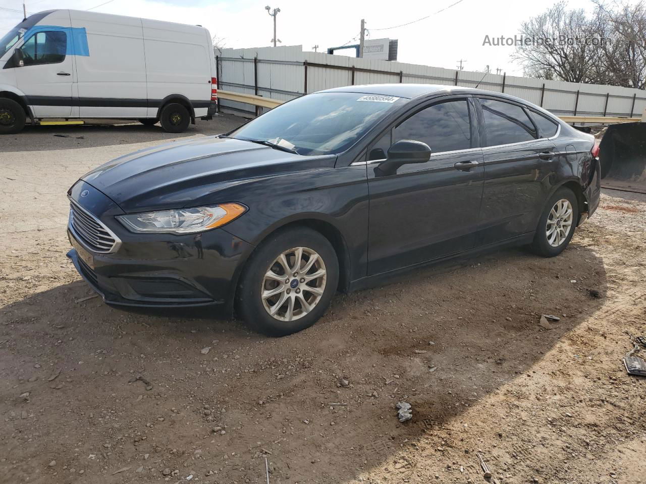 2017 Ford Fusion S Black vin: 3FA6P0G79HR109762