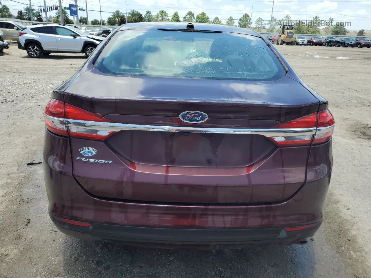 2017 Ford Fusion S Burgundy vin: 3FA6P0G79HR184722