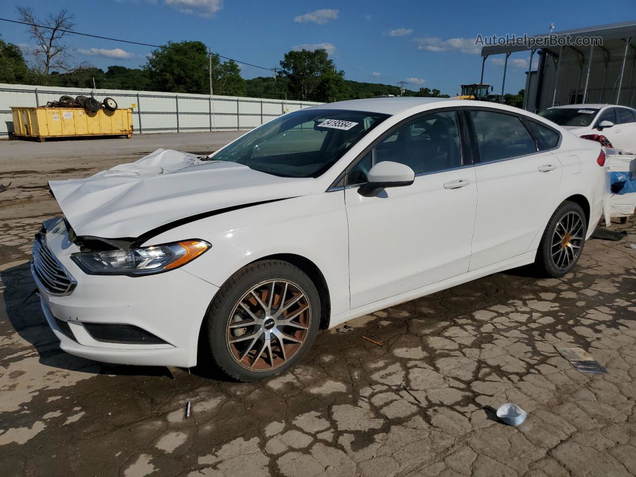 2017 Ford Fusion S White vin: 3FA6P0G79HR401945