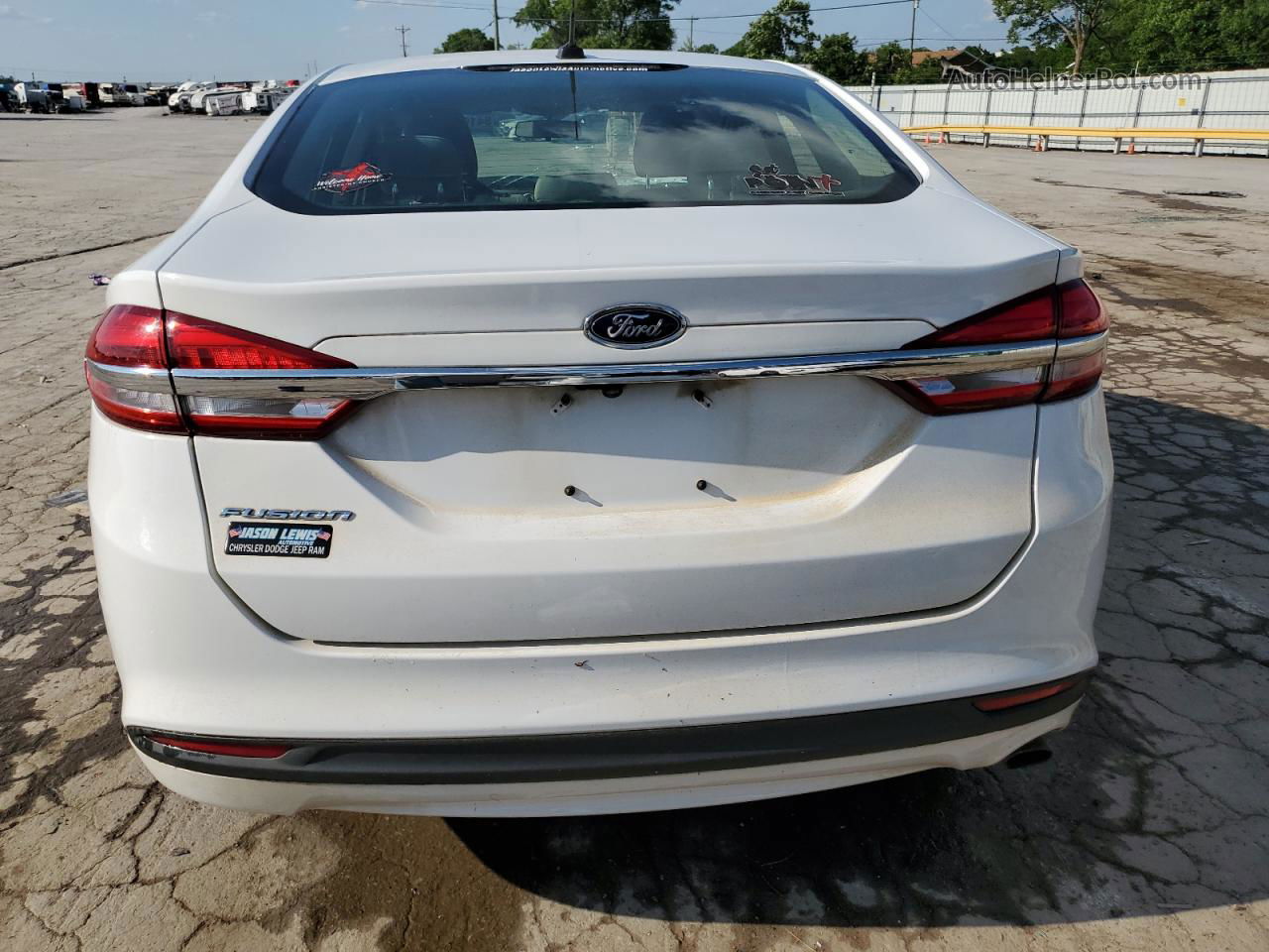 2017 Ford Fusion S White vin: 3FA6P0G79HR401945