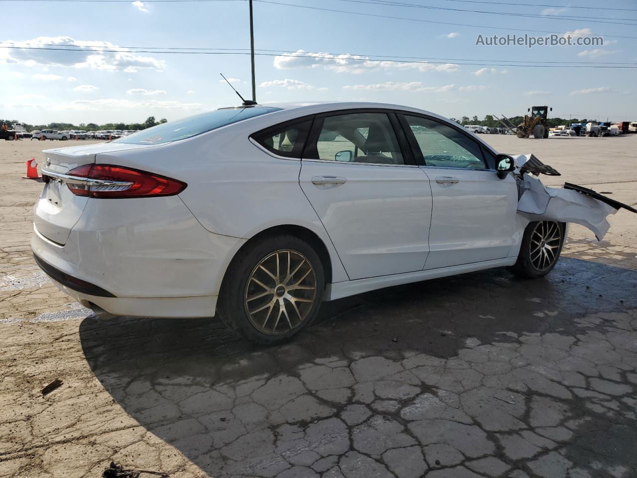 2017 Ford Fusion S White vin: 3FA6P0G79HR401945