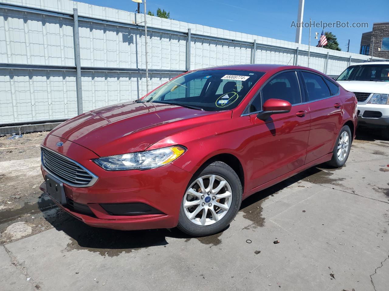 2018 Ford Fusion S Red vin: 3FA6P0G79JR186038