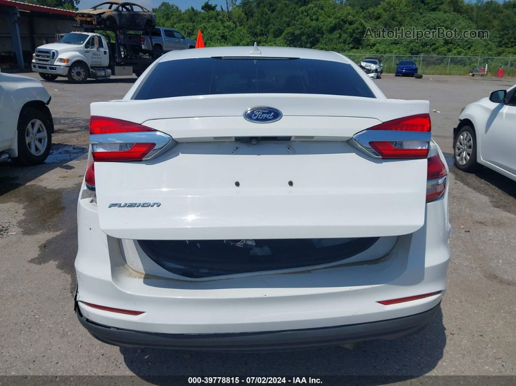 2020 Ford Fusion S White vin: 3FA6P0G79LR153706