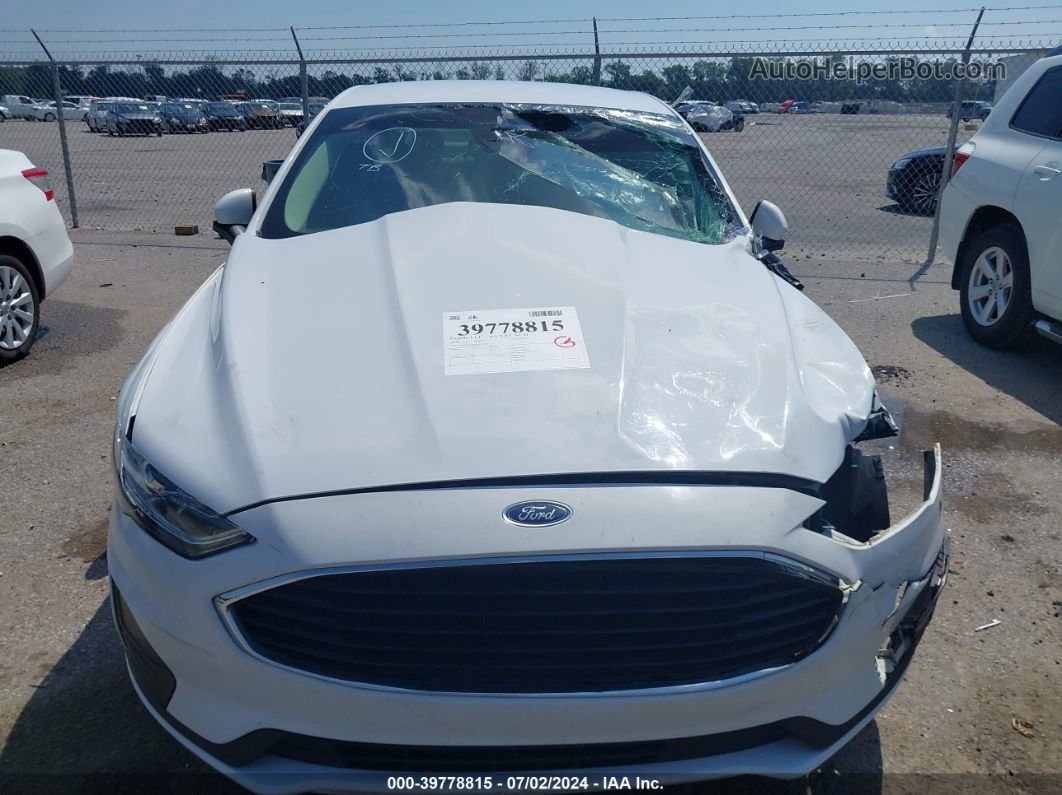 2020 Ford Fusion S White vin: 3FA6P0G79LR153706