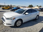 2013 Ford Fusion S White vin: 3FA6P0G7XDR215874