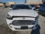 2013 Ford Fusion S White vin: 3FA6P0G7XDR215874