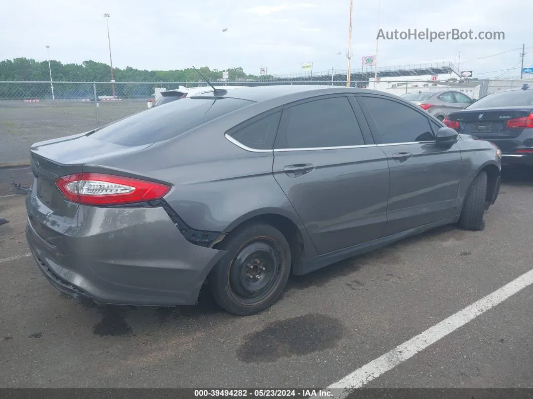 2013 Ford Fusion S Gray vin: 3FA6P0G7XDR358422