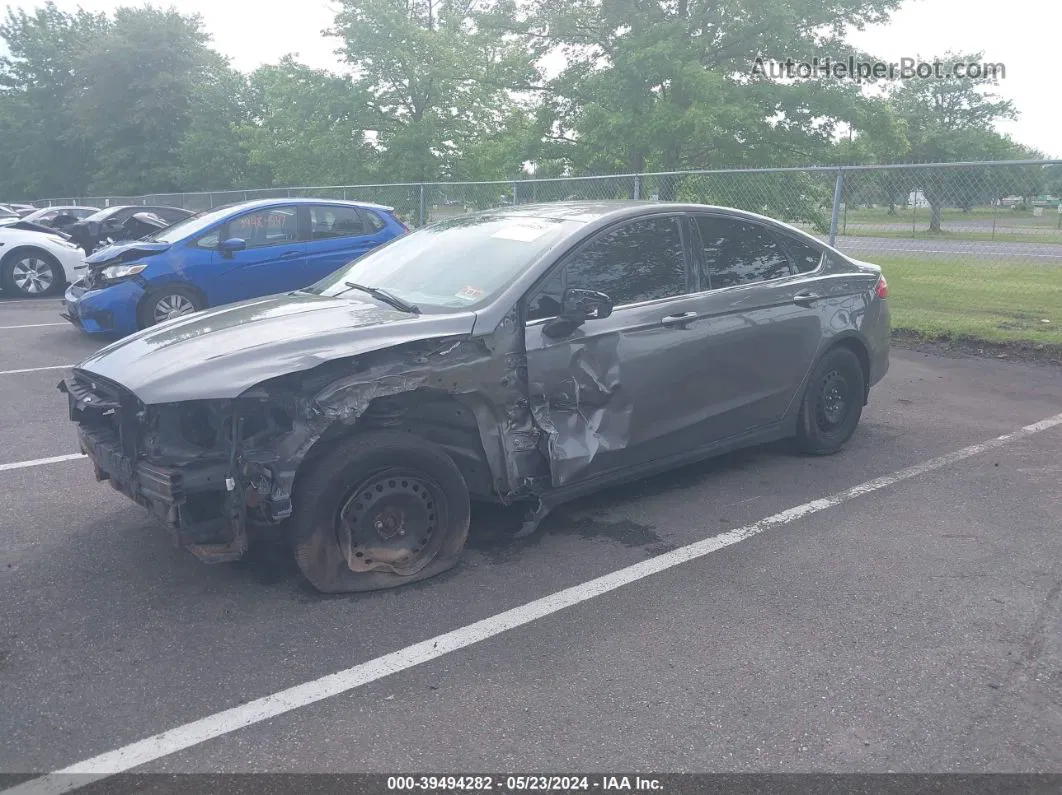 2013 Ford Fusion S Gray vin: 3FA6P0G7XDR358422