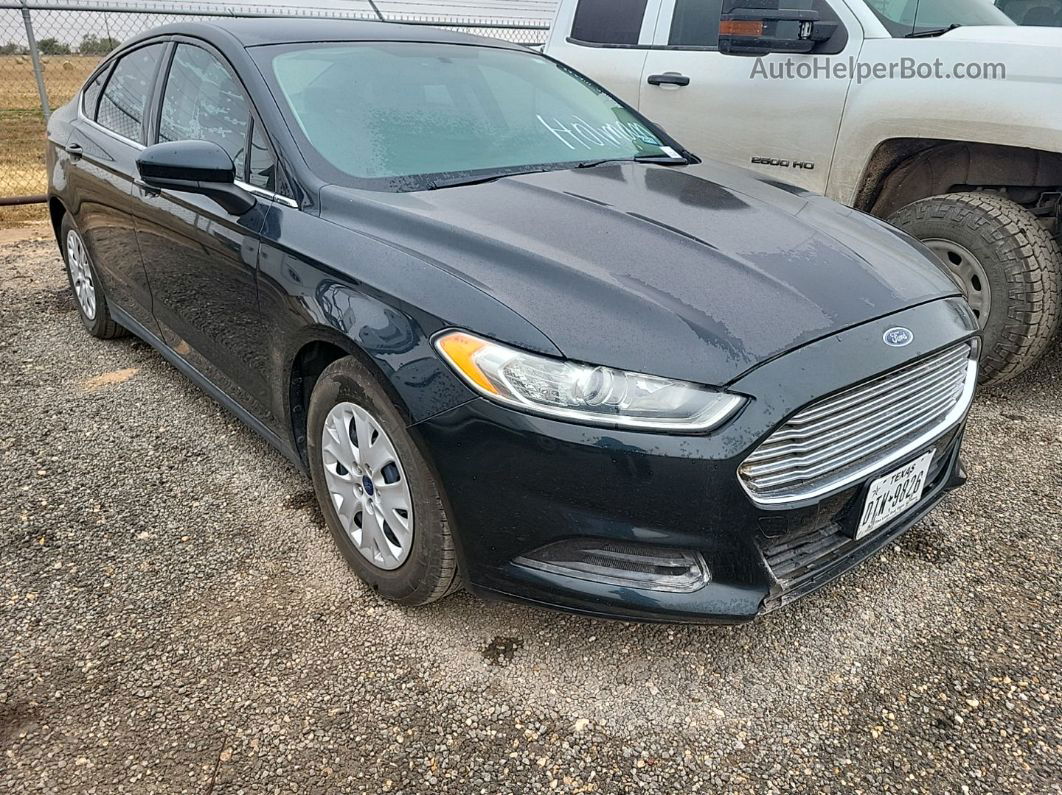 2014 Ford Fusion S Black vin: 3FA6P0G7XER395293