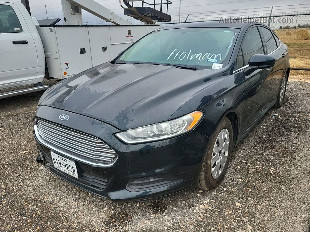 2014 Ford Fusion S Black vin: 3FA6P0G7XER395293