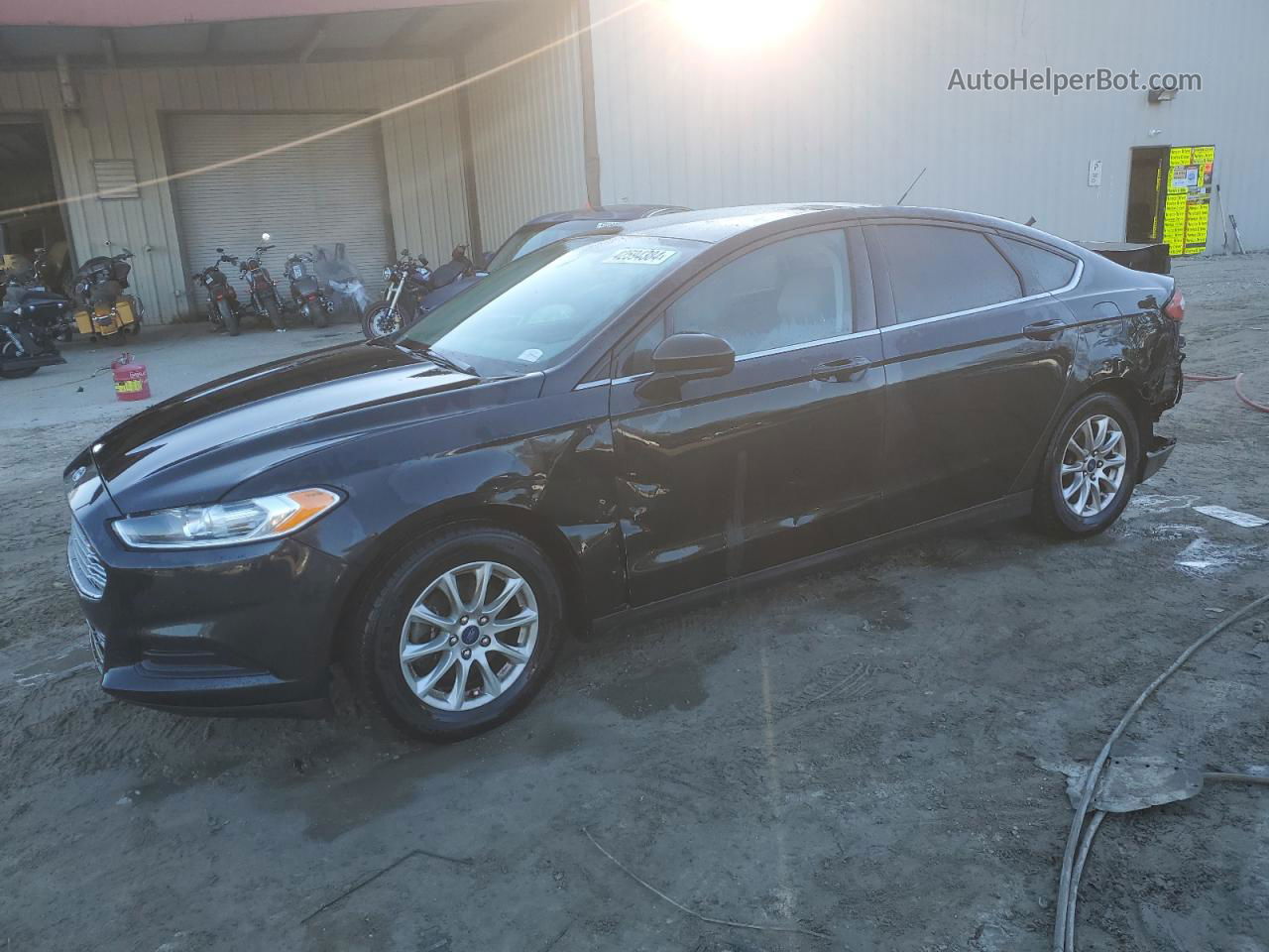 2015 Ford Fusion S Black vin: 3FA6P0G7XFR157977