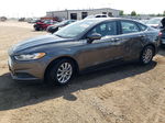 2015 Ford Fusion S Серый vin: 3FA6P0G7XFR253009