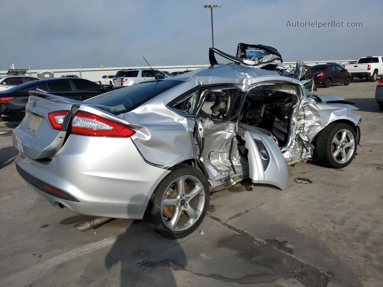 2016 Ford Fusion S Silver vin: 3FA6P0G7XGR193198