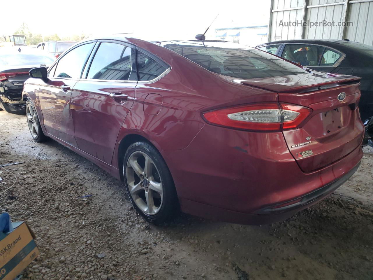 2016 Ford Fusion S Red vin: 3FA6P0G7XGR221758