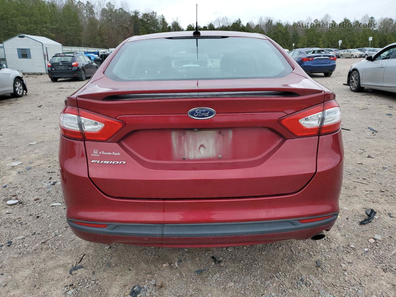 2016 Ford Fusion S Red vin: 3FA6P0G7XGR338725