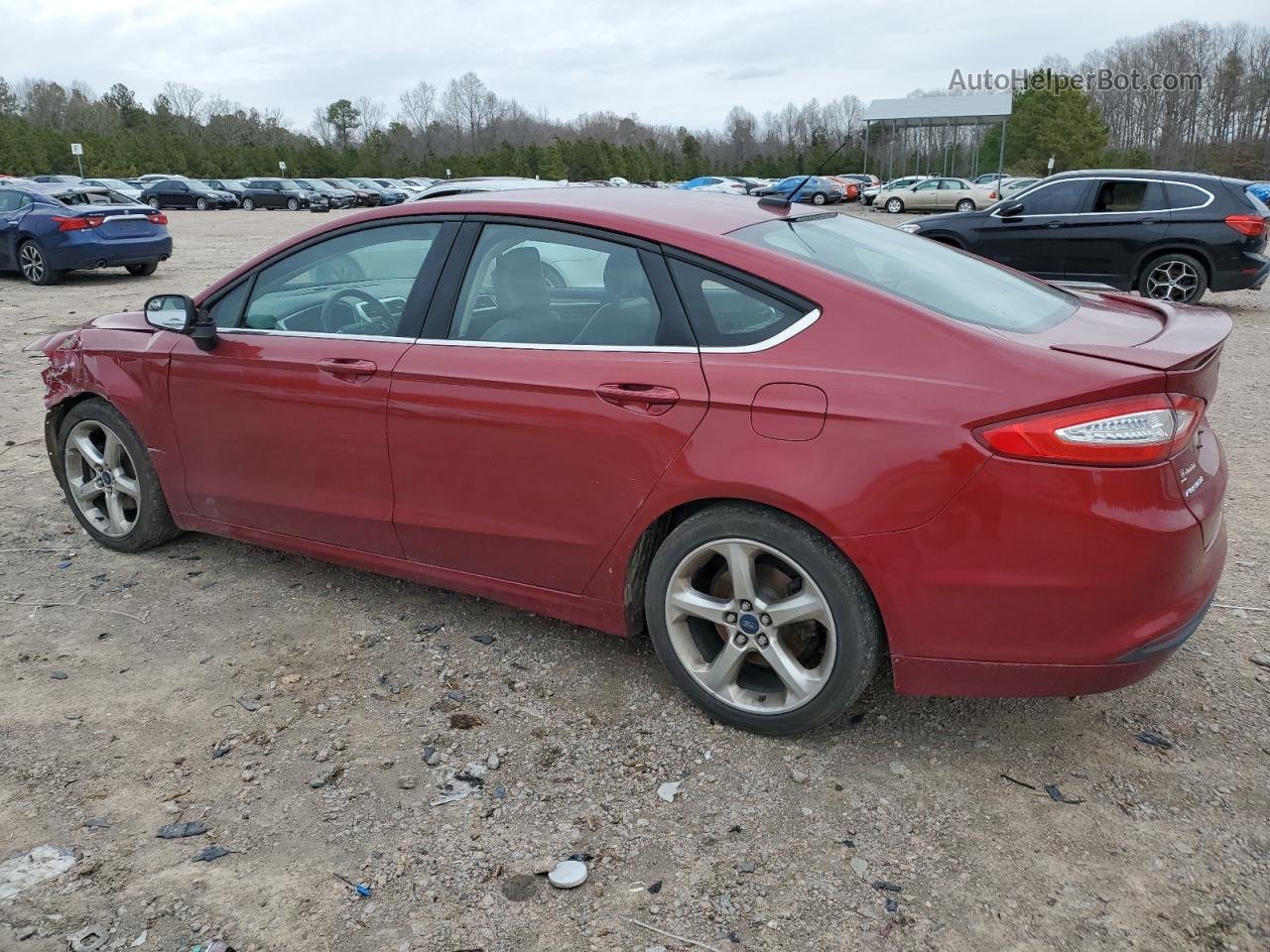 2016 Ford Fusion S Red vin: 3FA6P0G7XGR338725