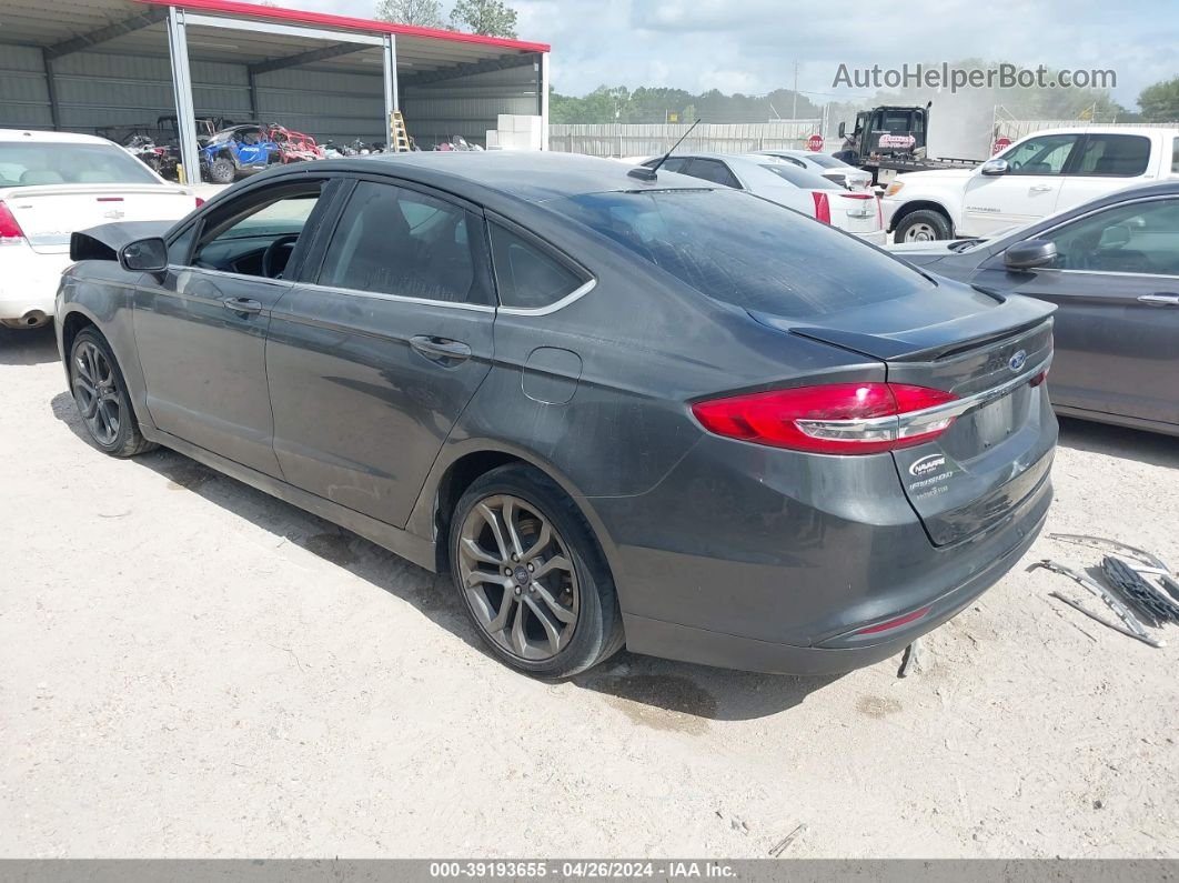 2018 Ford Fusion S Gray vin: 3FA6P0G7XJR265136