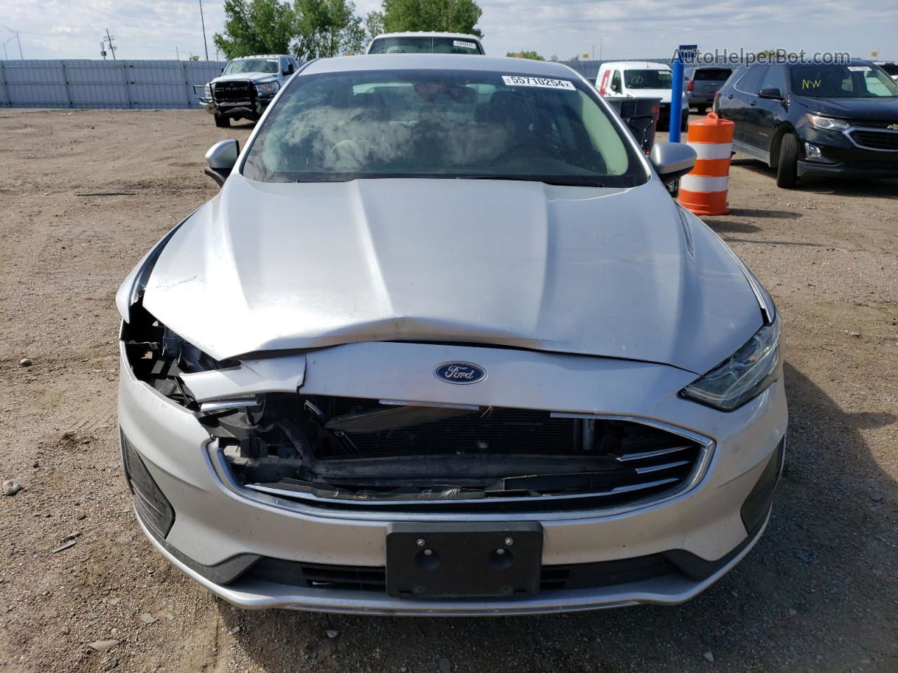 2019 Ford Fusion S Silver vin: 3FA6P0G7XKR171985