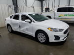 2020 Ford Fusion S White vin: 3FA6P0G7XLR266970