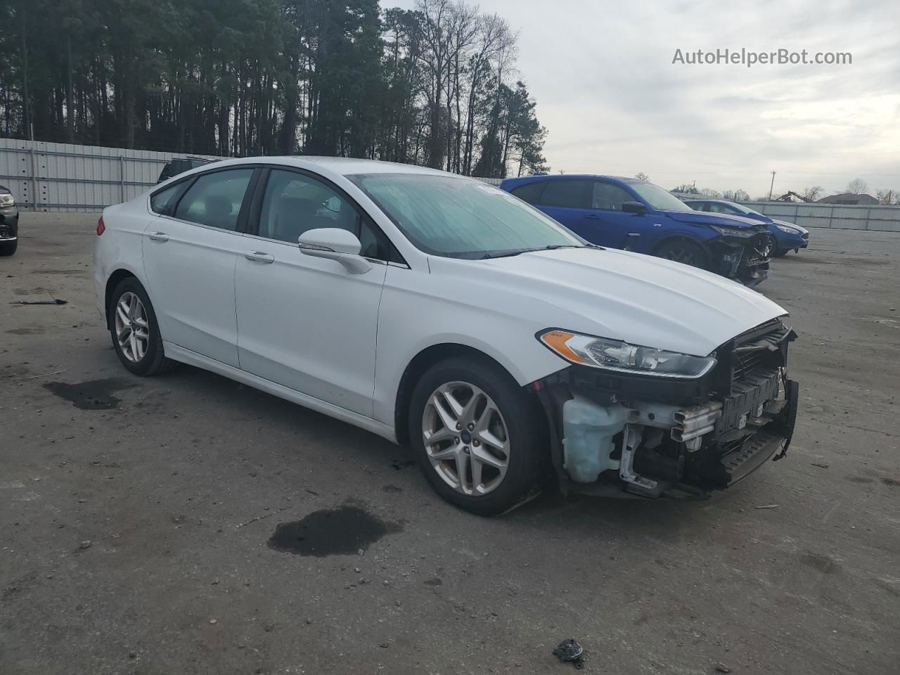 2013 Ford Fusion Se White vin: 3FA6P0H70DR105382