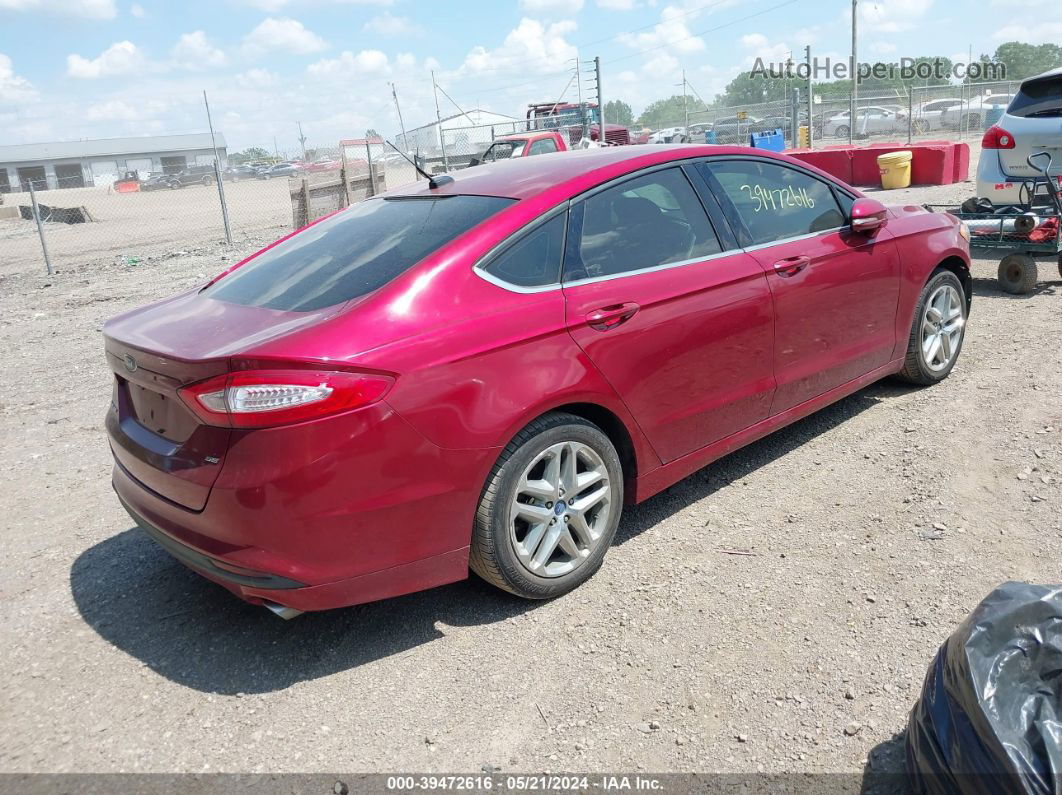 2013 Ford Fusion Se Red vin: 3FA6P0H70DR200721