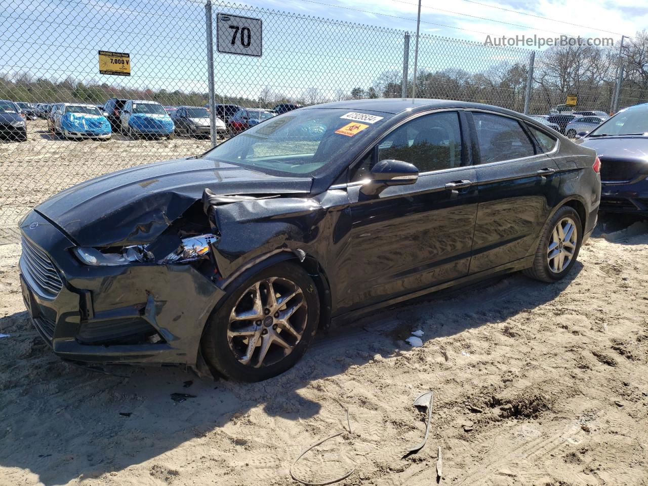 2013 Ford Fusion Se Black vin: 3FA6P0H70DR217597