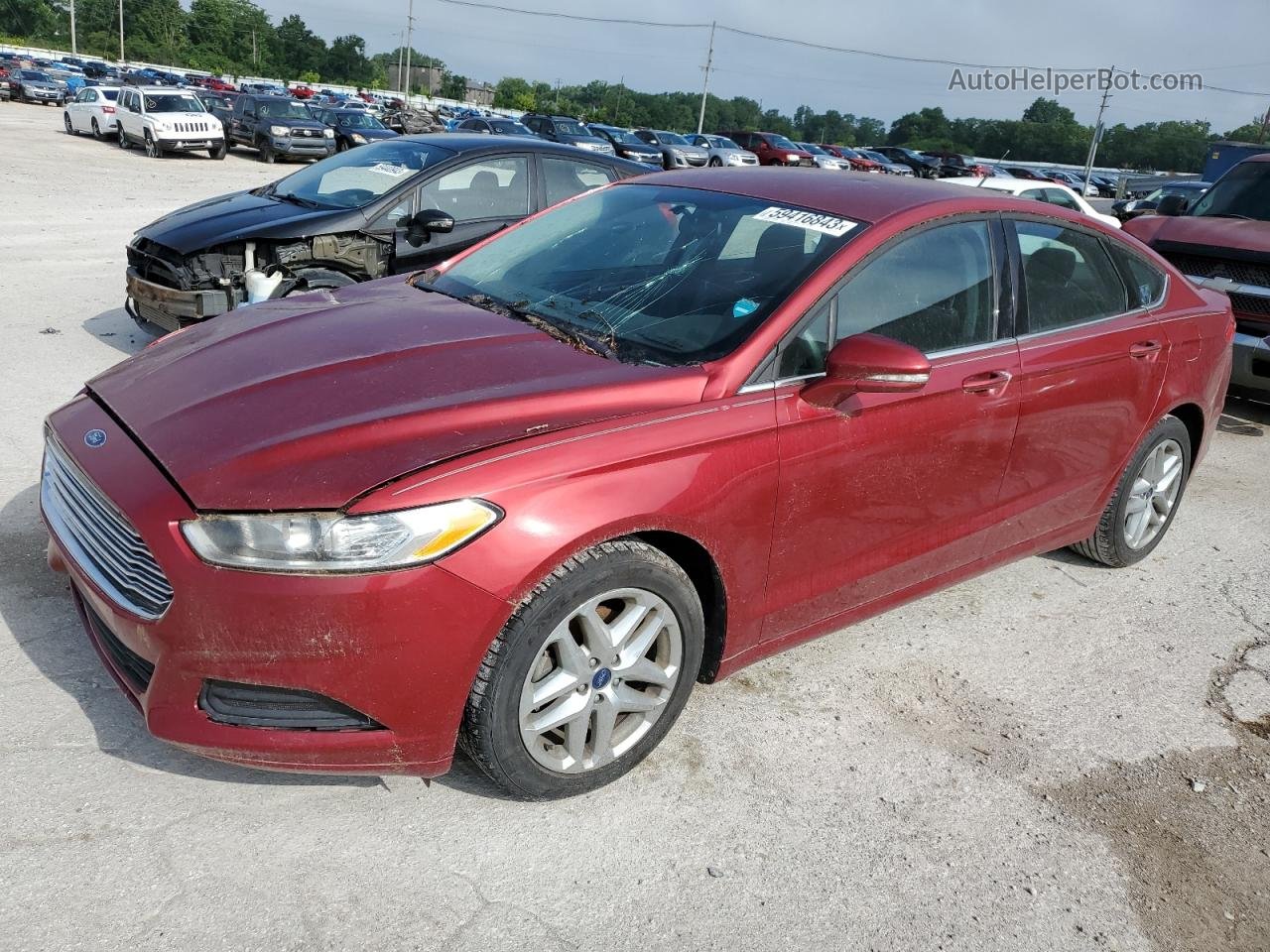 2014 Ford Fusion Se Red vin: 3FA6P0H70ER261715